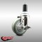 Service Caster 4 Inch 316SS Gray Polyurethane Swivel 1-3/8 Inch Expanding Stem Caster Brake SCC-SS316EX20S414-PPUB-TLB-138 - alternate 2